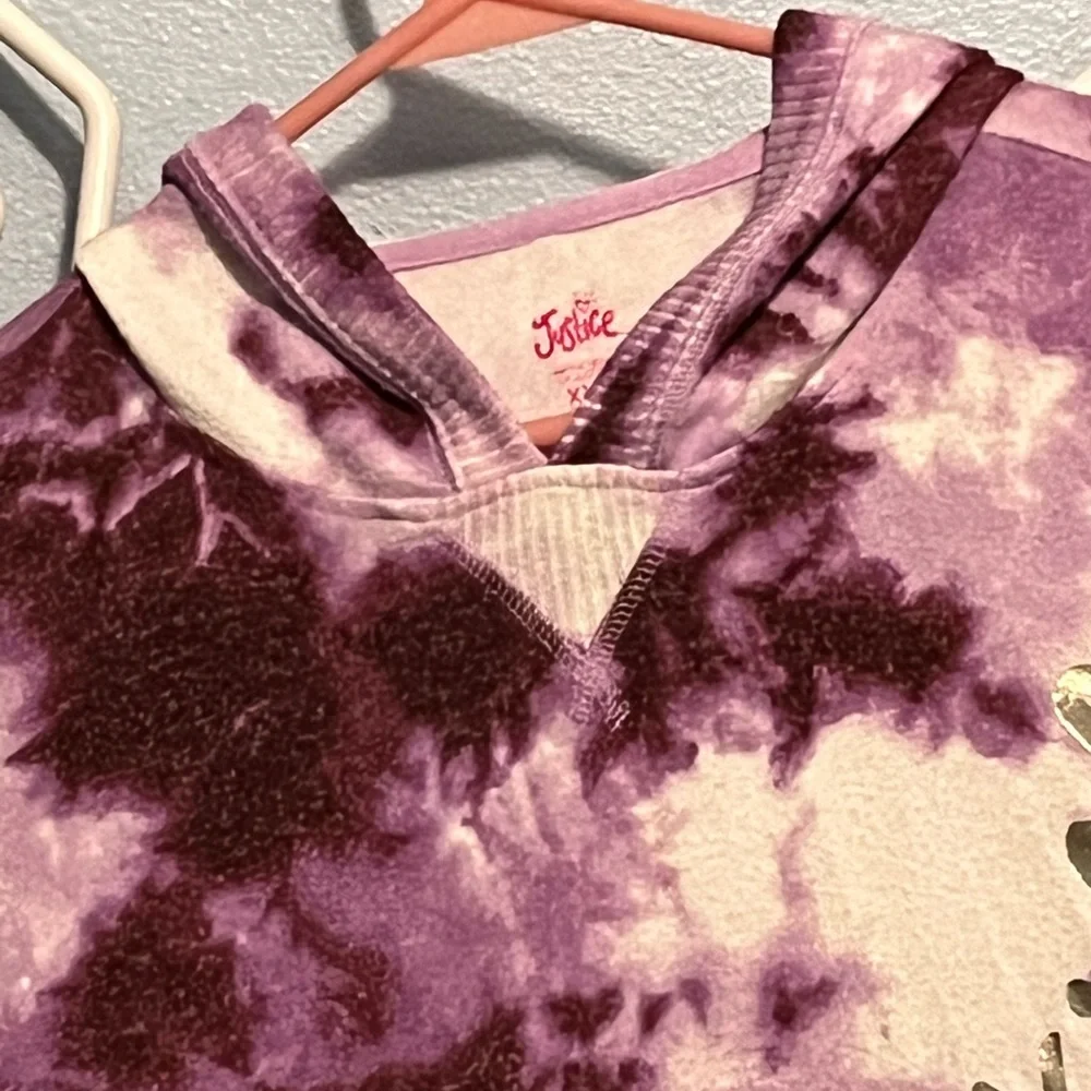 Tie-Dye Hacci Hoodie lilac snow dye effect size XXL 16P/18P